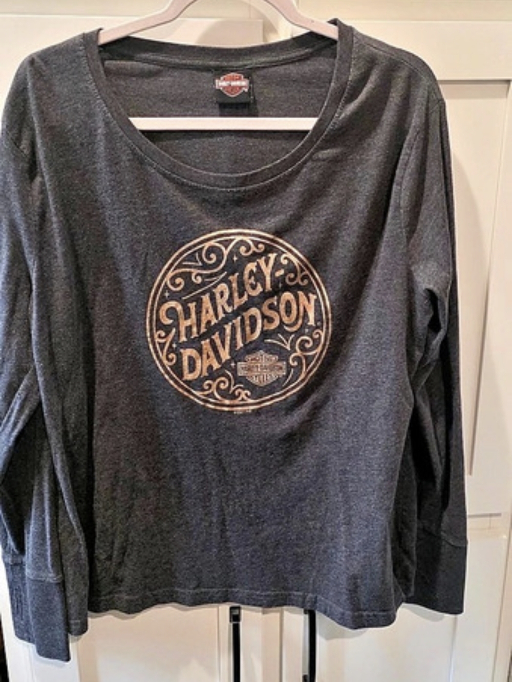 Harley-Davidson Long Sleeve Graphic Tee Gray Size 3XL